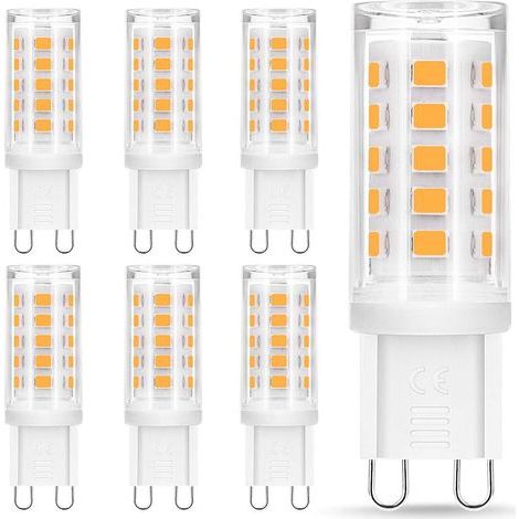 Ampoules Led G9, 4W équivalent à 40 W Culot halogène 400 lm, Blanc Chaud 3000K, Angle de rotation à 360 °, Not Dimmable, pour Ceiling Lighting,Kitchen,6 Pack [Classe énergétique F] (1/5)