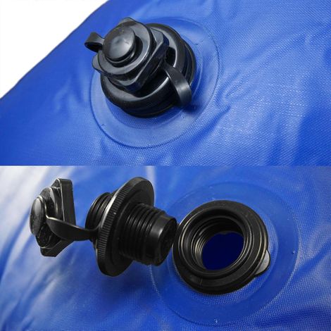 Coussin de piscine extra-résistant 4x8 pour l'hivernage des piscines hors sol avec valve Boston (1/3)