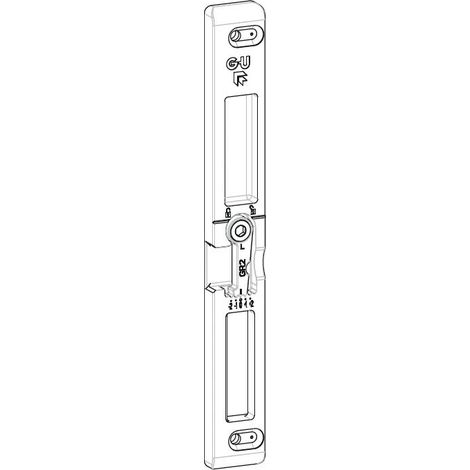 FERCO Gâche centrale bois - Bois - jeu de 12 mm - feuillure 24 x 8 mm - Pour Secury automatique DR - gauche - E-24009-00-L-1