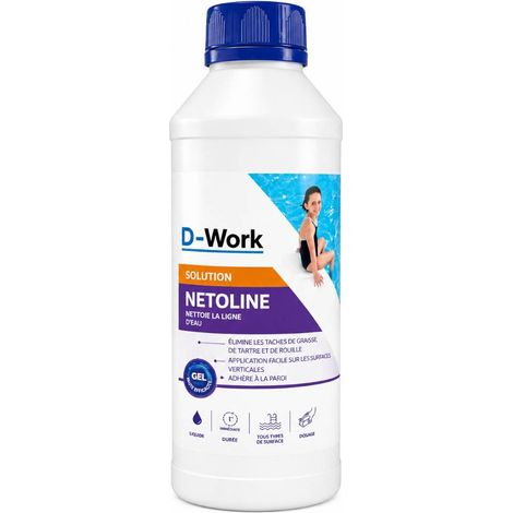 Nettoyant et Détartrant sur Ligne d'Eau 1 l - Elimine Graisse et Saletés - Efficace et Pratique - D-Work (1/3)