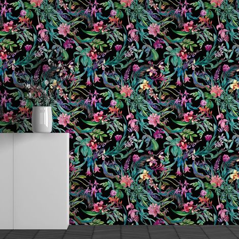 Papier peint panoramique - Motif Tropical - 260 cm x 163 cm (1/3)