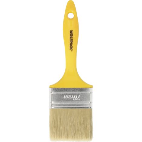 Truelle professionnelle à poils blancs largeur 70 mm. Manche en plastique ergonomique à poils naturels, pinceau de peintre, pinc (1/5)