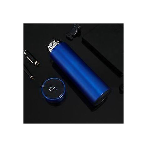Bouteille isotherme, bouilloire 500 ml, acier inoxydable, écran tactile LED avec affichage de la température, bouteille isotherme Smart Cup (bleue) (1/5)