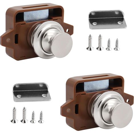 Serrure à bouton-poussoir en 2 parties, serrure à bouton-poussoir sans clé, serrure de porte à bouton-poussoir, serrure d'armoire sans clé, serrure à bouton-poussoir pour armoire
