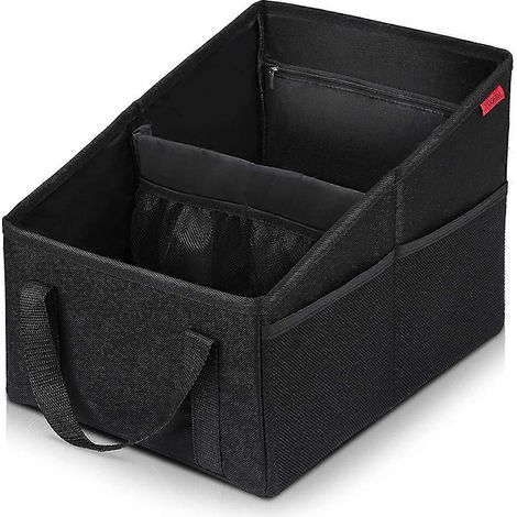 Organisateur de siège auto pour sièges avant et arrière, sac de rangement pour adultes et enfants, avec porte-gobelets, sangle de fixation et compartiments de rangement pour jouets (1/5)
