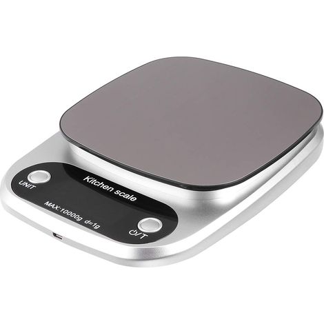 Balance Cuisine Numérique Rechargeable en Acier Inoxydable 10 Kg/1 G Écran LCD Balance Alimentaire de Poche Précise pour Pesée Cuisine et Bijouterie (1/5)