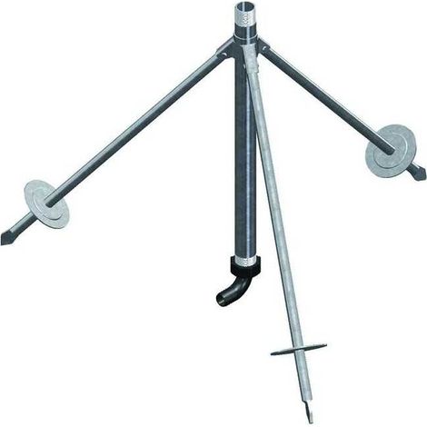 Trípode galvanizado para aspersores con rosca macho de 1-1/4"