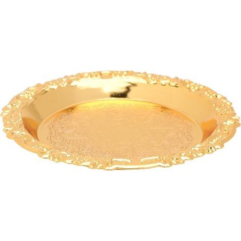 Elegante bandeja de metal naranja de estilo vintage para joyas, práctica y que ahorra espacio para guardar cosméticos en la oficina o como elemento decorativo. (1/5)