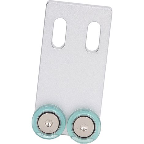 Roue auxiliaire argentée à plaque étroite pour contre-déviation d'alimentation, accessoire pour plaqueuse de chants, 2 roues (1/5)