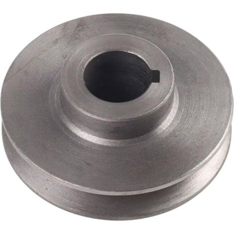 Poulie courroie trapézoïdale - 1 unité - Fonte grise - Rainure unique type A - Moteurs industriels et compresseurs - 24 x 90 mm (1/5)