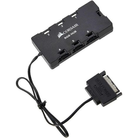 Corsair 6-Port-Lüfter-Hub mit RGB-LED für Corsair Lightning Node Pro Commander Crystal