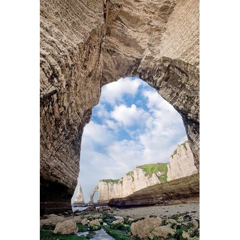 Tableau sur toile Etretat Normandie 65x97 cm - Impression sur Toile Murale Décorative - Image imprimée en HD sur Toile - Toile sur Châssis en Bois FSC - Fabriqué en France (1/5)