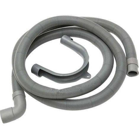 Manguera de desagüe flexible de 4 m para lavavajillas y lavadoras, codo de PVC, con 4 accesorios. (1/5)