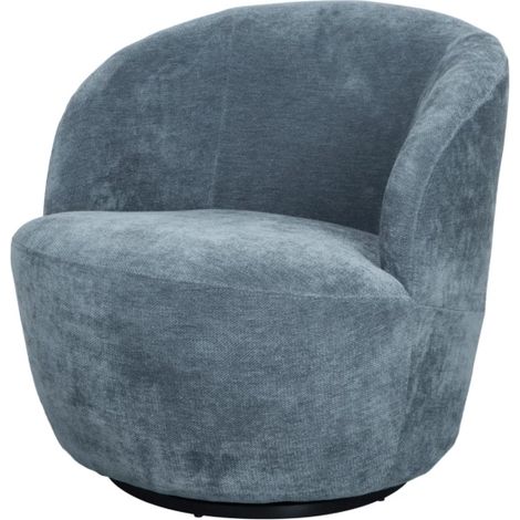 poltrona girevole bellahome "aura" azzurro 65x77x69 cm