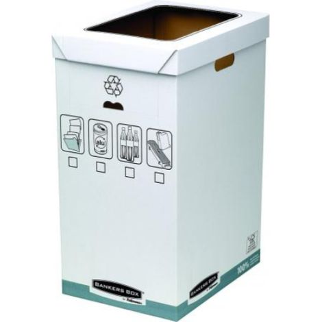 Lot de 5 Poubelle à tri sélectif Bankers Box System, 70 litres, en carton recyclé (1/3)