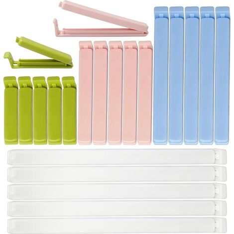 20 Pieces Reusable Food Bag Clips, 4 Sizes (1/5)