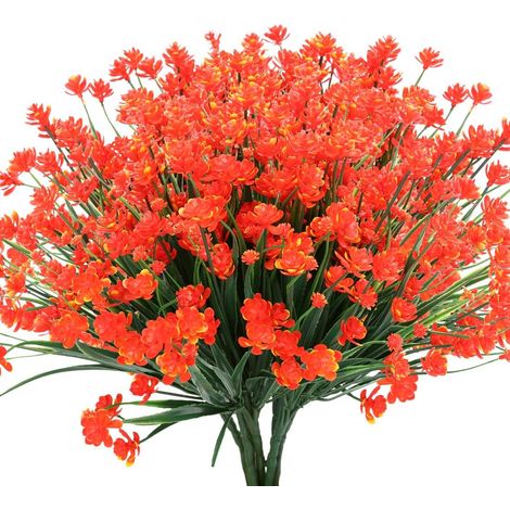Bouquet de fleurs artificielles, arbustes synthétiques en plastique résistant aux UV, plantes vertes décoratives pour suspension nuptiale, compositions florales pour mariage, décoration intérieure (1/5)