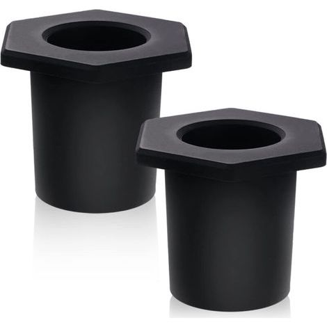 Lntyq Lot de 2 anneaux de trou pour parasol de table de patio, accessoires antidérapants en silicone pour parasol de balcon pour adaptateurs de parasol de piscine, trous pour table de patio (noir) (1/5)