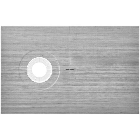 Duschschwellen-Set mit 1524 x 965 mm Duschwanne und 160 mm seitlichem Abfluss, leichtem EPS-Installationsset und 2 Handtüchern (1/5)