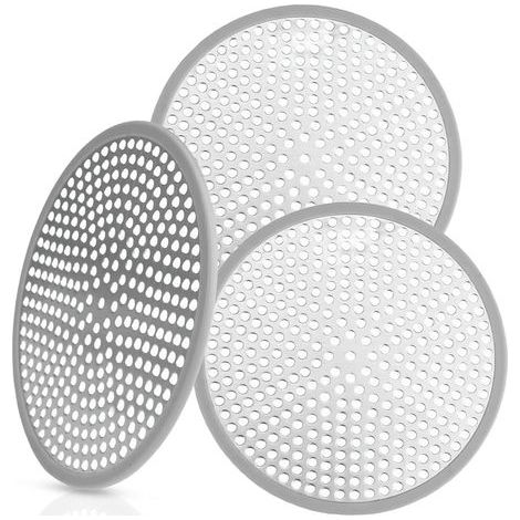 3 Pièces Attrape Cheveux Douche, Filtre Cheveux Douche Baignoire 118 mm/ 4,65", Grille Douche, Filtre Baignoire Anti Cheveux, Grille Baignoire Anti Cheveux, pour Cuisine, Salle de Bains Douche (1/5)