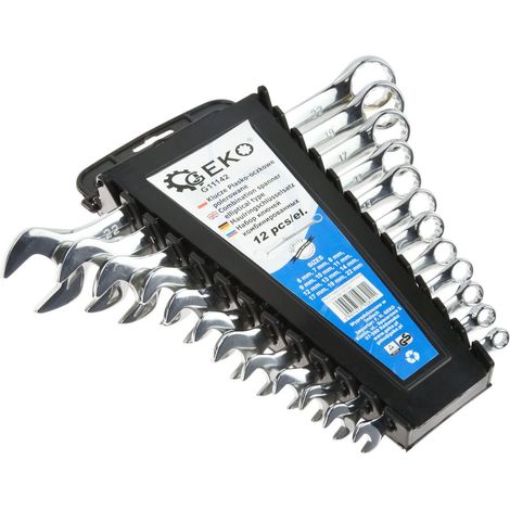 Polierte Kombinationsschlüssel 6-22 mm, 12 Stück (2/20) (1/2)