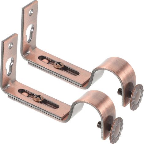 Filiyano-Lot de 2 supports de tringle à rideaux réglables 18-22 mm (cuivre rouge) - Cadeau (1/2)