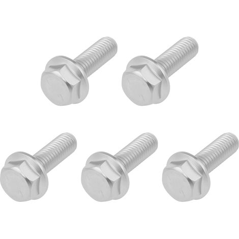 Lot de 5 Boulons à Tête à Bride M8x25 en Acier Inoxydable 19M7867 Compatible avec 102 1023E 1025R 1026R 105 Et 1070 Les Tondeuses. (1/5)