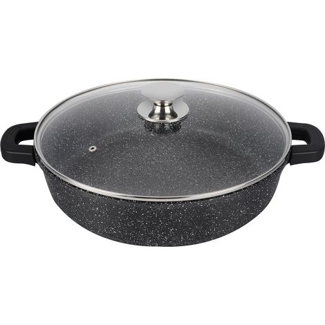 Casseruola bassa in alluminio pressofuso pietra nera suprema 32 cm