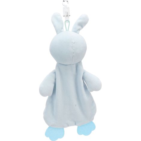 Kuscheldecke für Babys, süß, weich, leuchtende Farben, multifunktionales Baby-Komforthandtuch für Babys ab 3 Monaten, blaues Kaninchenmotiv (1/5)