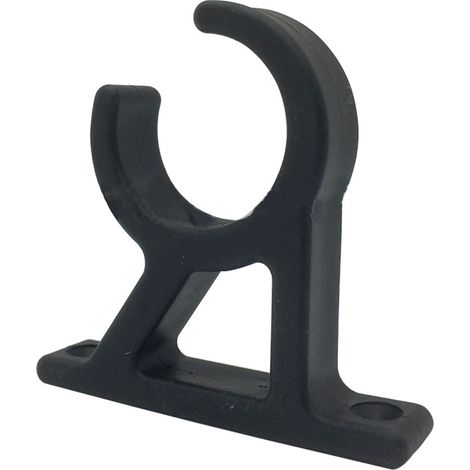 Factory direct supply of high-quality black nylon pipe clamps and clips for marine and yacht applications - single pipe clamp - 0.01kN (1/4)