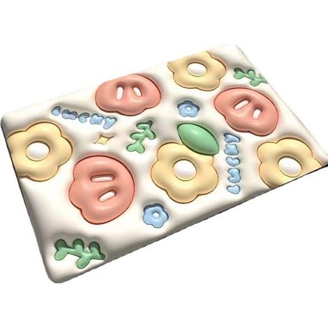 40x60cm Salle de bain et WC Accessoires de salle de bain Tapis et grilles de bain Tapis de bain, Tapis de boue de diatomées, Roses agrandies, vue 3D (1/3)