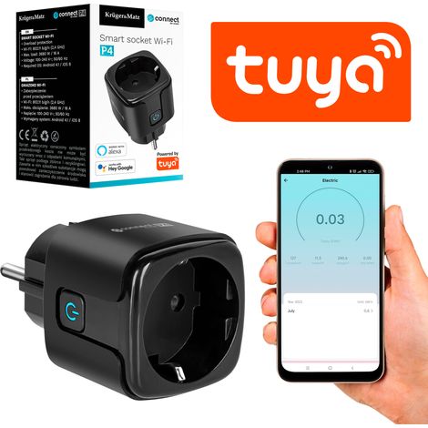 Timer per presa intelligente WiFi Kruger&Matz Connect P4 Tuya.