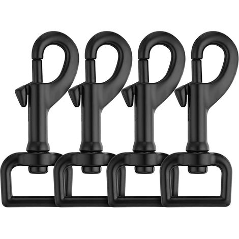 4 pièces Carabiner – Crochet à articulation rotative pour collier de chien, Carabiner à articulation rotative, Crochet de Carabiner à articulation rotative, Carabiner à boulon Anneau rotatif 78x25mm