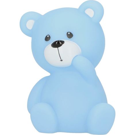 Lampe ours en peluche, bleue, LED, lumineuse (1/5)