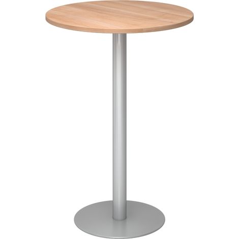 bümö Stehtisch rund STH Nussbaum Silber