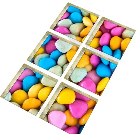 Autocollant Antidérapant - 15 x 15 cm - Pour Baignoire Piscine Douche - Motif Plage 3D - 6 Pièces (1/5)