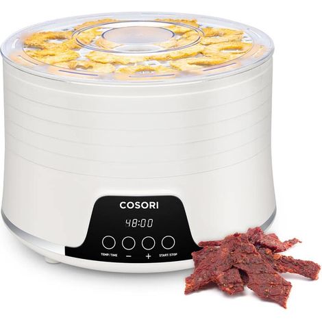 COSORI Essiccatore Alimentare, Essiccatore Multiuso per Frutta e Verdura, con 5 Vassoi Impilabili e Rimovibili, Altezza Regolabile, Temperatura Regolabile 35-75°C, Senza BPA, 350W (1/5)