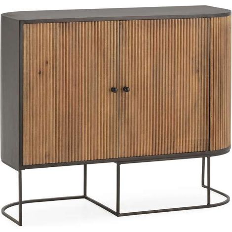 Aparador 2 puertas md-Boris acabado madera de mango, 110cm(ancho) 90cm(alto) 40cm(largo) (1/4)