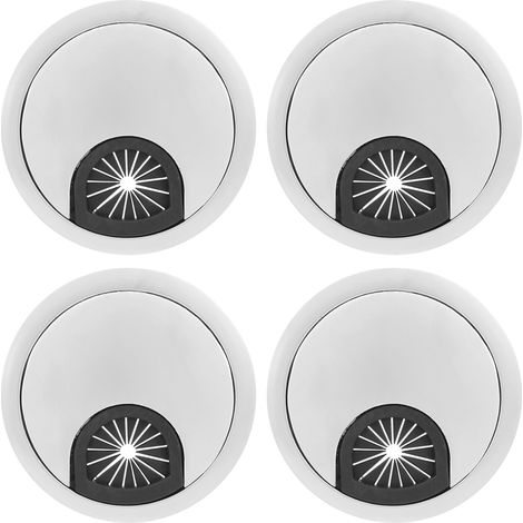 4 pièces Cache-fils de bureau en alliage de zinc pour trous de câbles, organisation de bureau maison (1/5)
