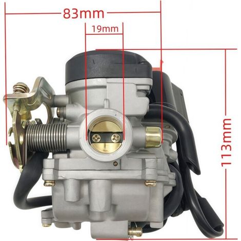Schwarzer Vergaserdeckel GY6-50, passend für GY6 139QMB 50cc-100cc Roller 606-001 Kraftstoffzubehör, hochpräziser Mischer, Drosselklappengehäusebaugruppe, Originalersatzteil.