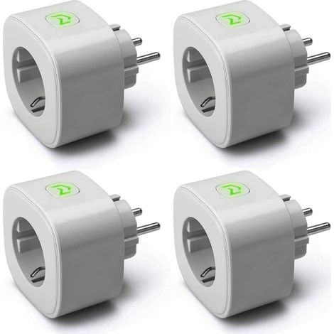 ZOLGINAH Prise Connectée, Prise Intelligente Compatible avec Alexa, Google Home, Google Nest et SmartThings, Prise Grise WiFi avec Mesure de Consommation d'Énergie, Commande Vocale et Contrôle à Dista (1/5)