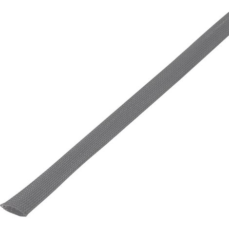 Gaine tressée TRU COMPONENTS CBBOX2740-GY 1564738 gris PET 25 à 34 mm 5 m (1/2)
