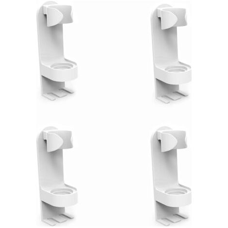 Lot de 4 porte-brosses à dents électriques - Porte-brosse à dents électrique - Porte-brosse à dents mural pour salle de bain - Blanc (1/4)