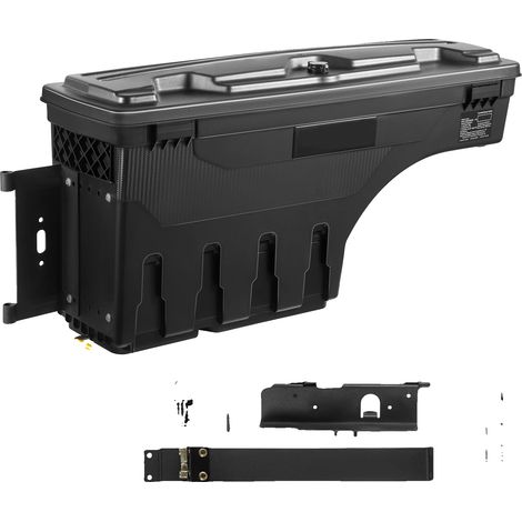 Boîte de rangement pour lit de camion, capacité maximale 6,6 gal, s'adapte à Tundra 2007-2021 L, dimensions 36,4 x 11 x 16,7 po, charge maximale 75 lb, matériau ABS et acier au carbone (1/5)