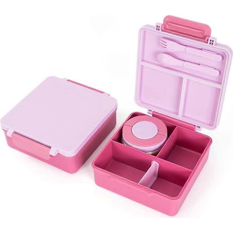 Bento-Lunchbox für Kinder mit Besteck, auslaufsicheren und isolierten Lebensmittelbehältern für Kinder. (1/5)
