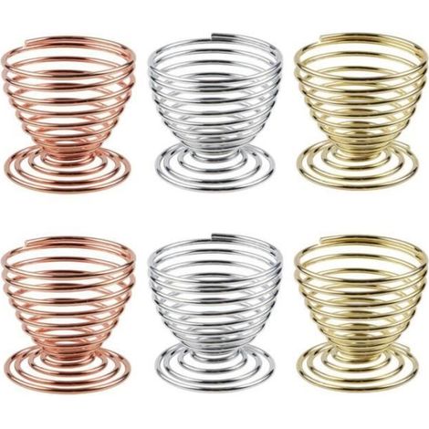 Coquetier - Non spécifié - 6 coquetiers en métal - Or rose, argent, or - 5cm x 5cm - Outil de cuisson (1/4)