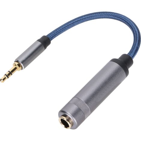 Adaptateur audio 3.5mm mâle vers 6.35mm femelle pour micro, enceintes, PC et casque (1/5)