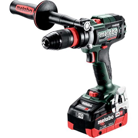 Metabo - Trapano avvitatore a batteria 18V, 2 batterie LiHD da 5,5 Ah, caricabatterie 603180660