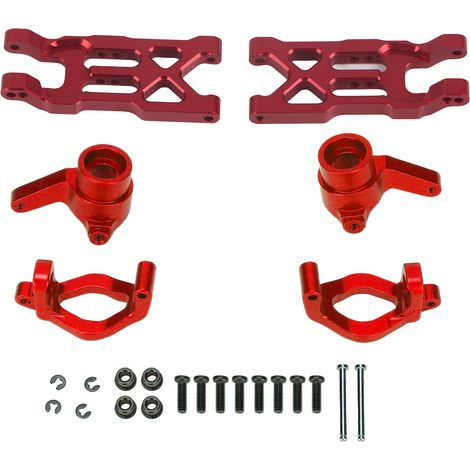 Bras de Direction Inférieur Avant RC en Alliage d'Aluminium - Facile à Assembler, Durable - Compatible HBX 1/18 et Modèles 18859E/18858E (1/5)