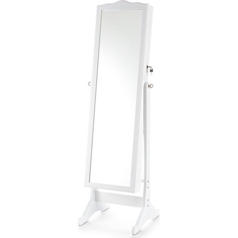 Miroir sur pied - blanc opaque (1/5)